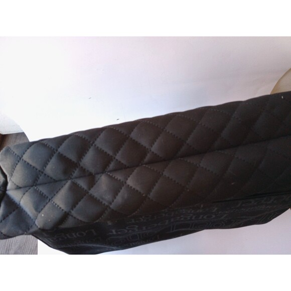 1990s-2000s Longaberger Black Logo Quilted Laptop Messenger Bag Adj Strap EUC - Picture 15 of 16